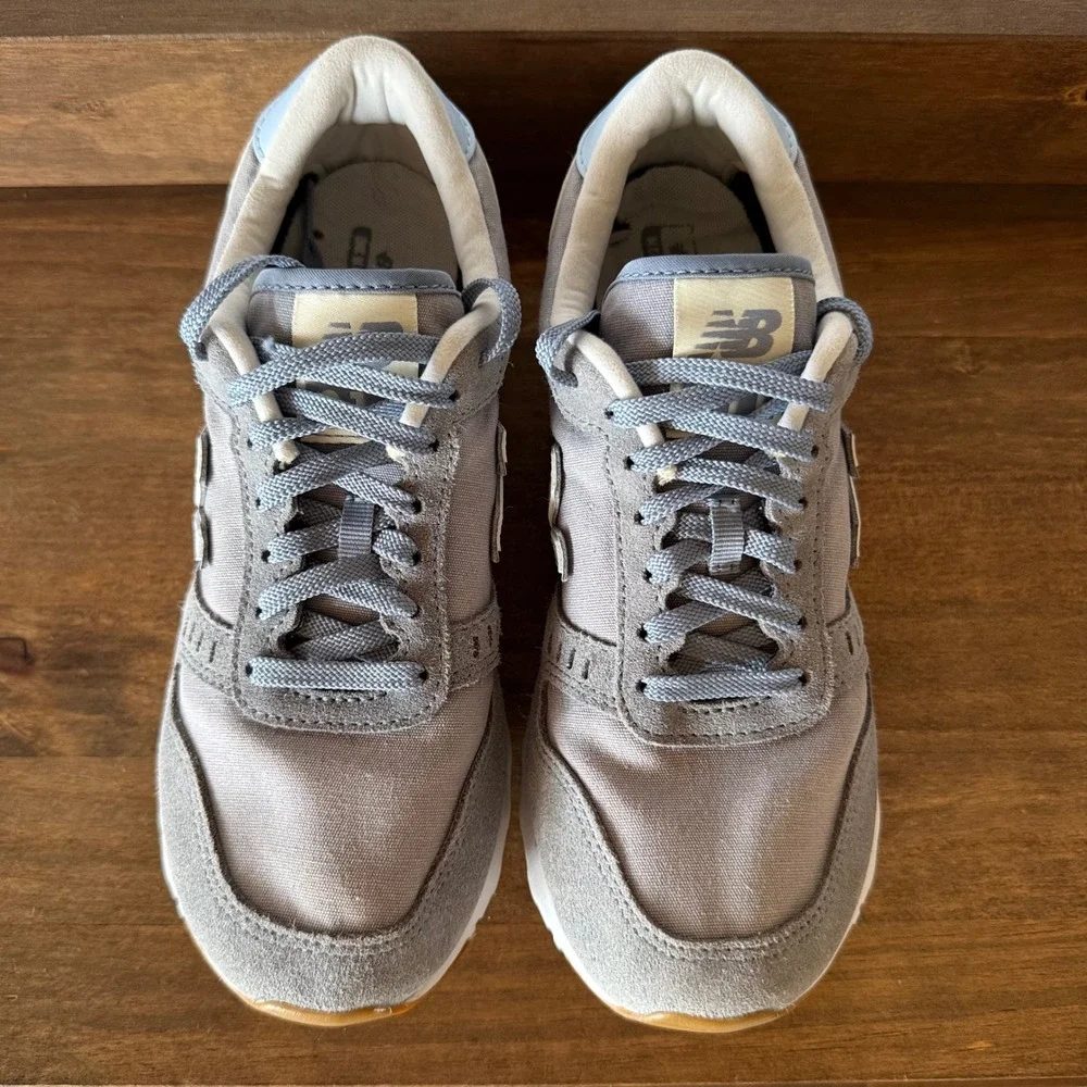 New Balance Sneakers Womens 8 311 v2 Grey Suede Canvas Lifestyle WL311TA2